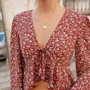 Shein floral blouse